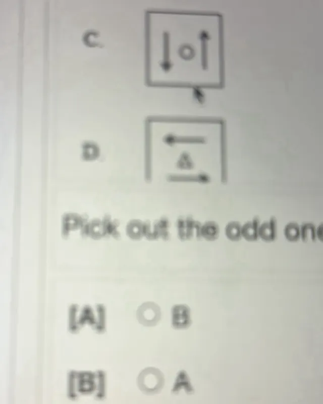 Visual reasoning question in English, solved by AI Solve Quiz