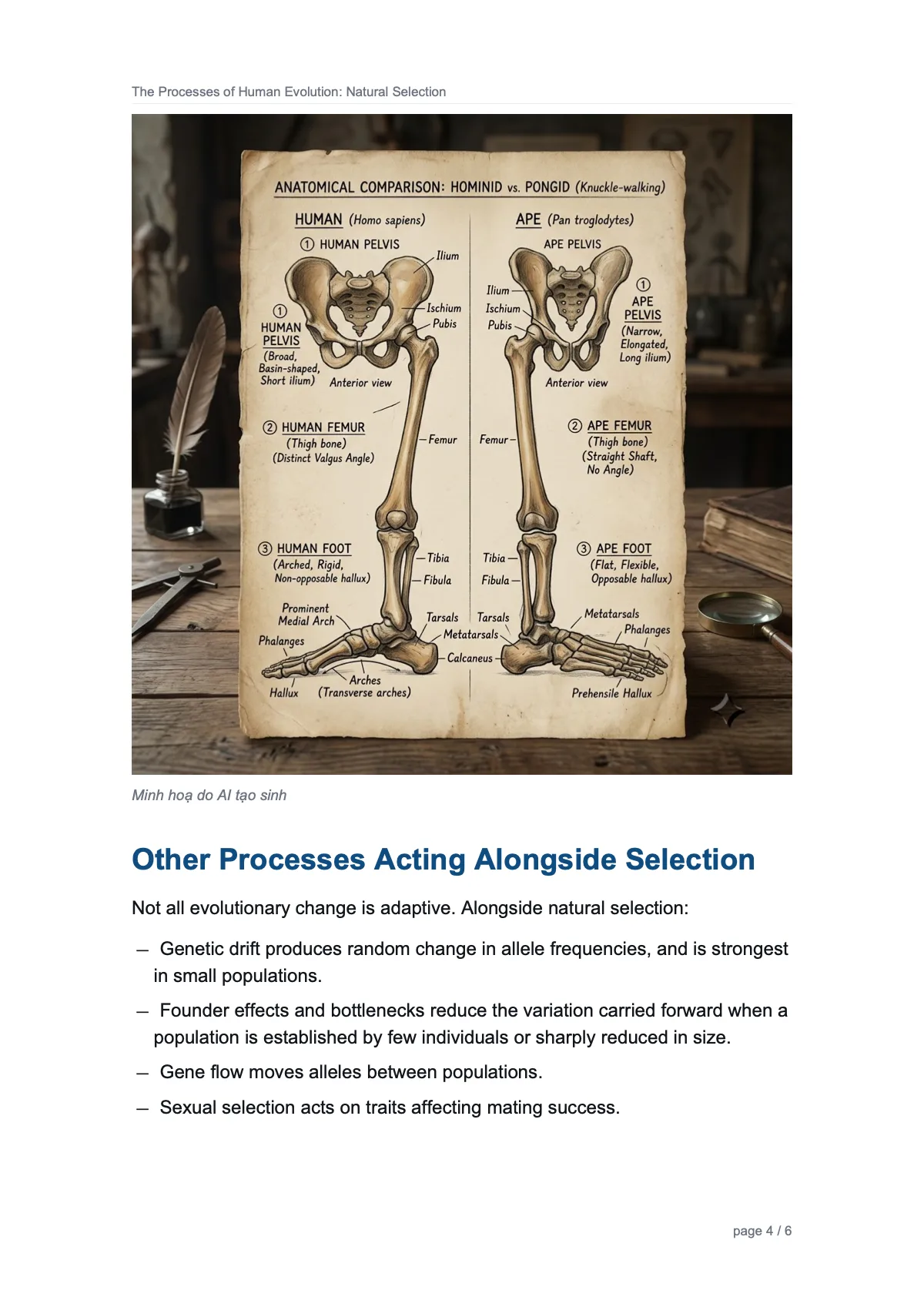 The Processes of Human Evolution: Natural Selection — page 4 of 6